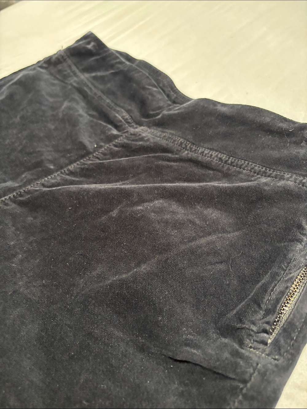 Free people Black velvet Corduroy Pants LARGE - Picture 11 of 14